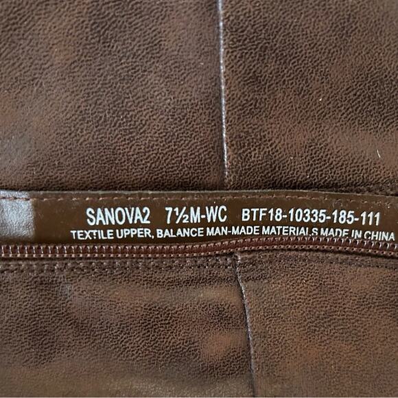 Baretraps SANOVA2 Wide Calf Brown Faux Leather Boots Size 7.5 - Picture 6 of 10